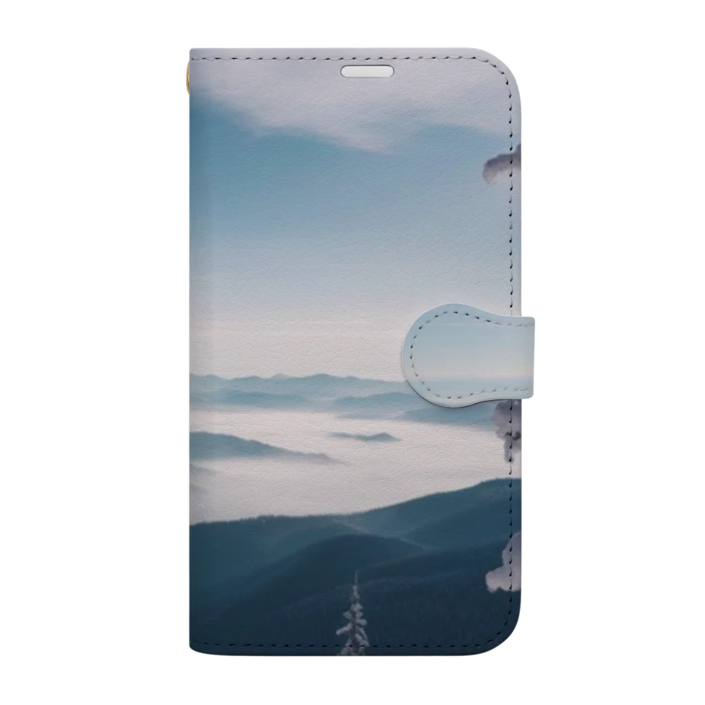 awawoの青空と山の風景 Book-Style Smartphone Case
