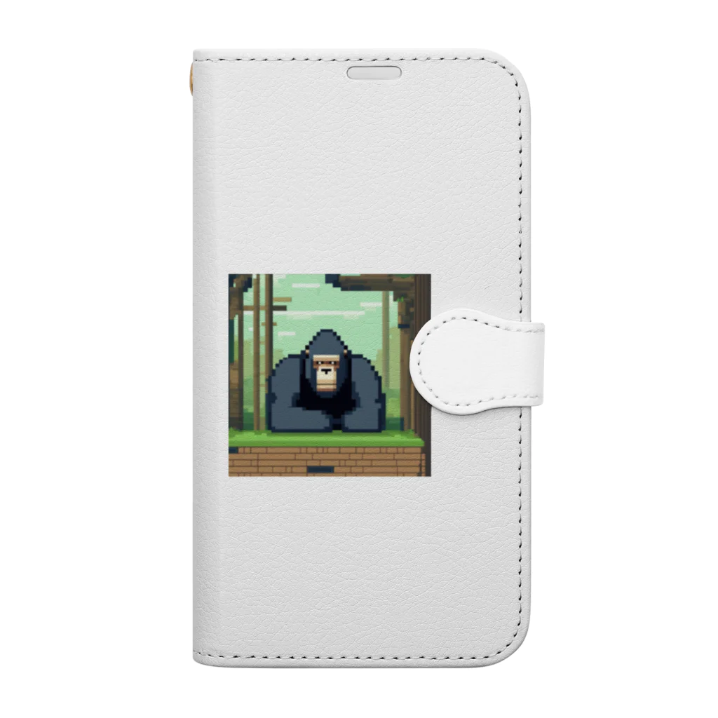 kazuminLANの考えるゴリラ🦍 Book-Style Smartphone Case