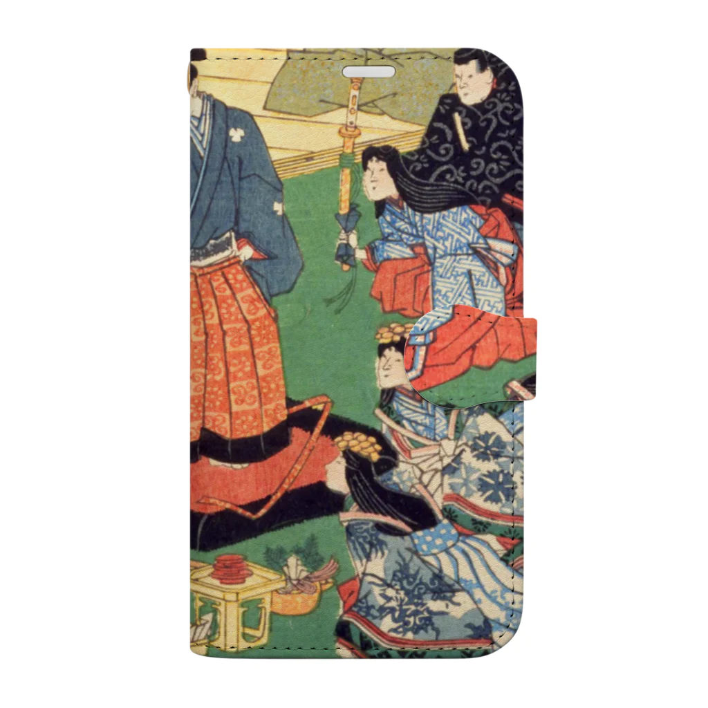 浮世絵ショップ のどぐろ　UKIYOE SHOP NODOGUROの東海道之内　京都御出立 / From the Tokaido, Kyoto departure Book-Style Smartphone Case