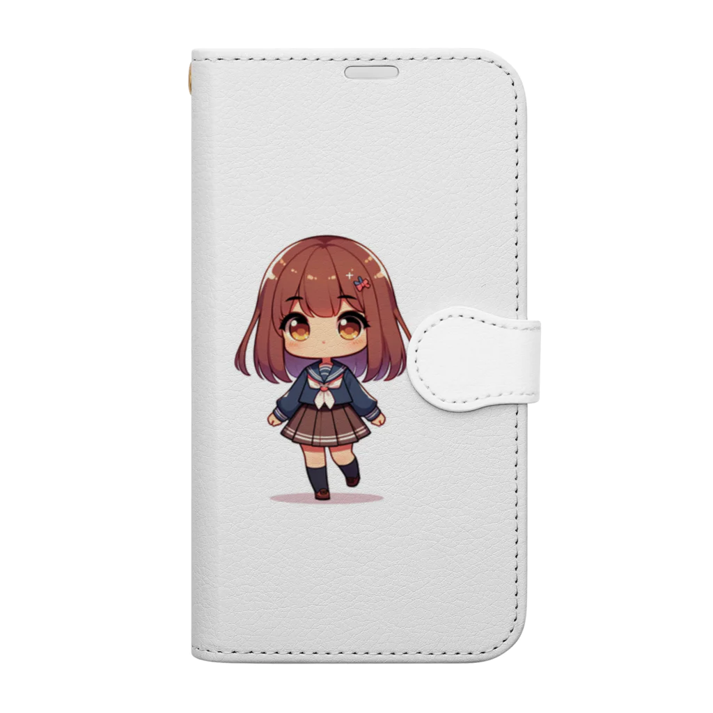 A-Intelligenceの可愛い制服の女の子シリーズ Book-Style Smartphone Case