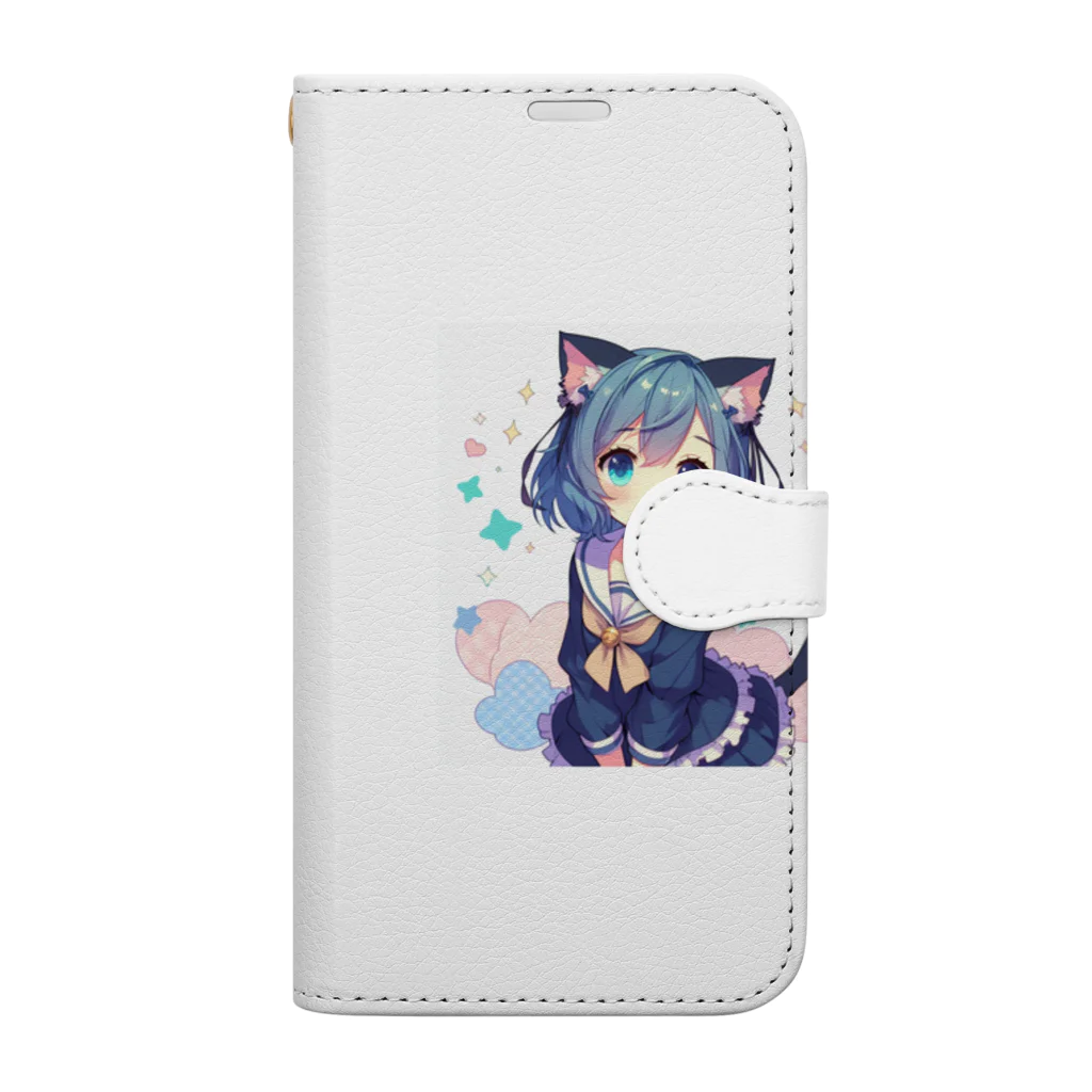 ウォリザ・サティバの猫耳っ娘 Book-Style Smartphone Case