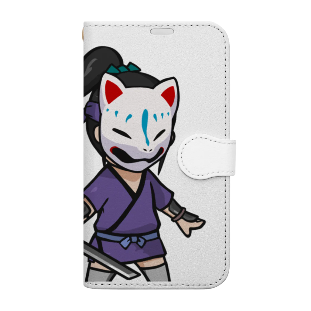 ninjayaの狐白（クリプト忍者） Book-Style Smartphone Case