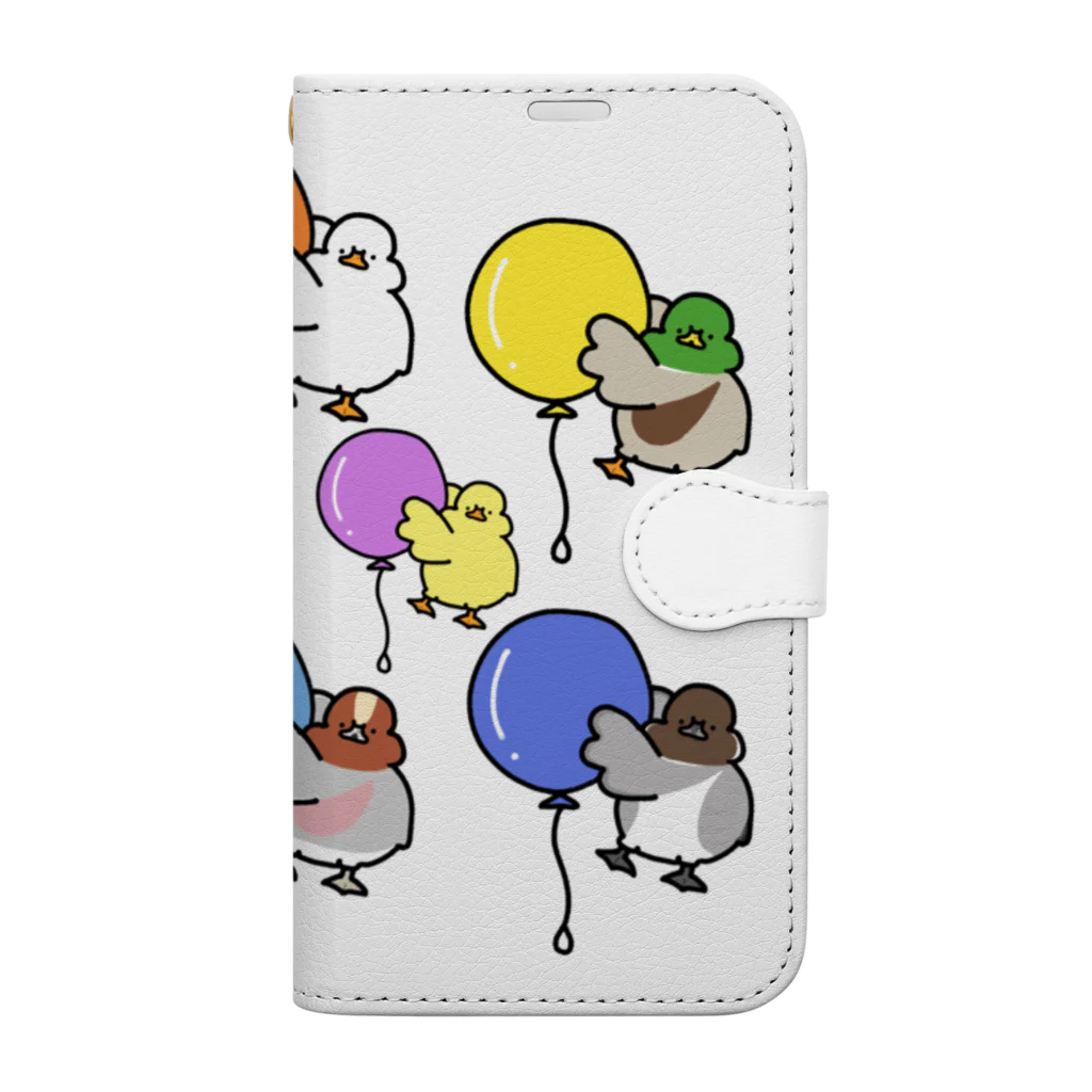 duck bird storeの風船 アヒル＆カモシリーズ 〈集合2〉 Book-Style Smartphone Case