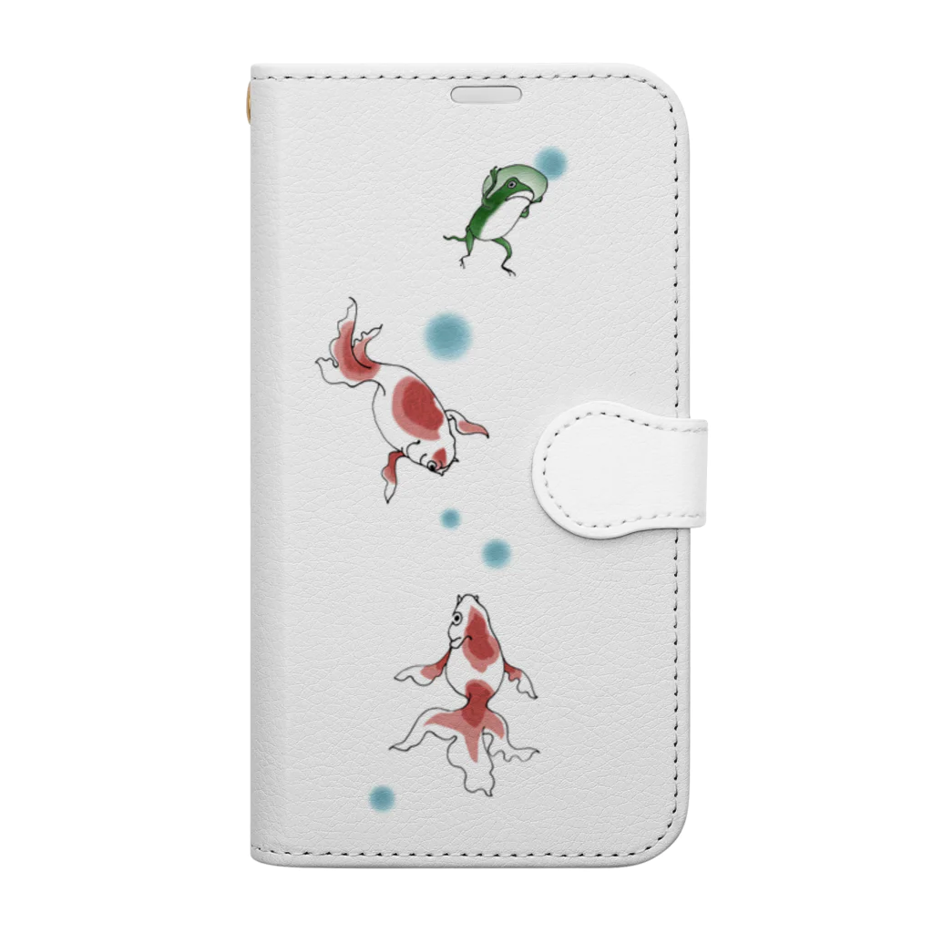 LaFioreの金魚づくし　行列B Book-Style Smartphone Case