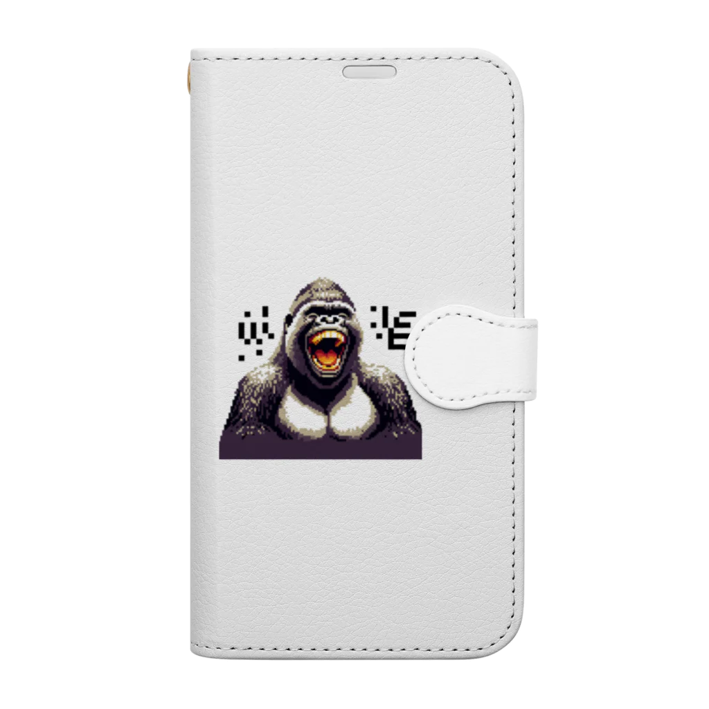 kazuminLANのゴリラ笑う🦍！ Book-Style Smartphone Case