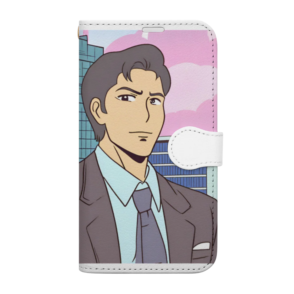 なお（ｻﾗﾘｰﾏﾝ）＠AI使って情報発信中の夕焼けサラリーマン Book-Style Smartphone Case