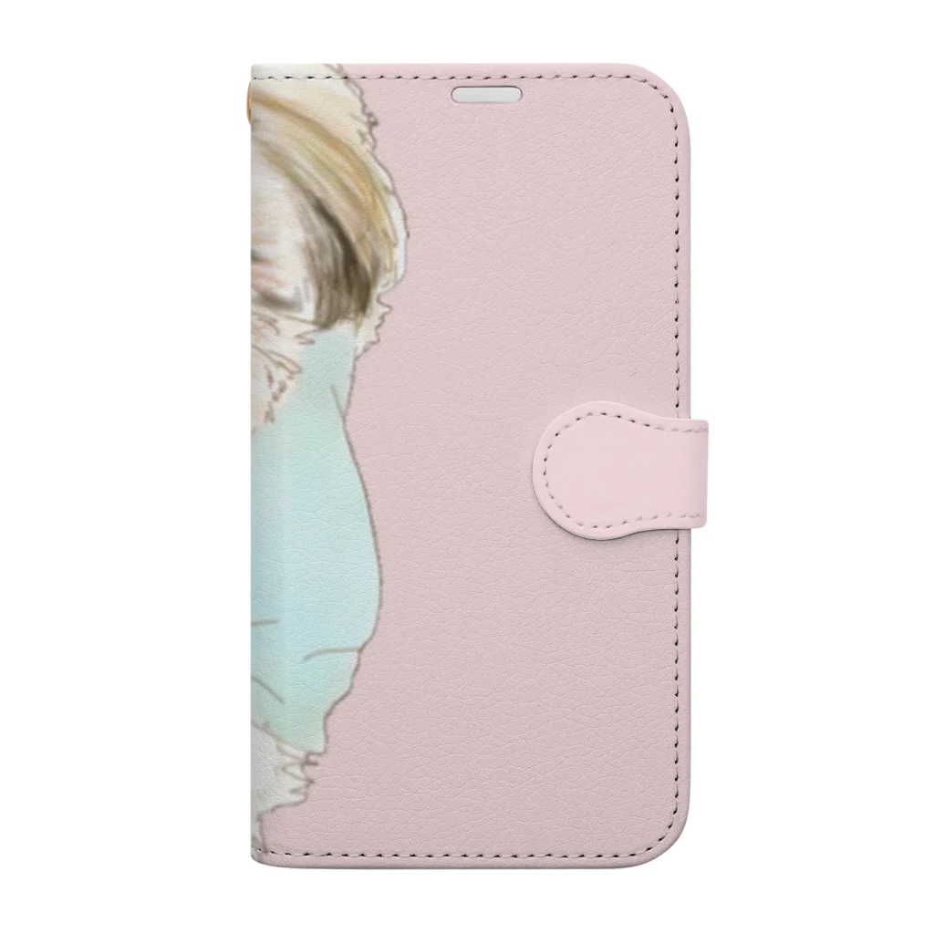 hanapecha_wannyanのおすましポーズシーズーちゃん Book-Style Smartphone Case