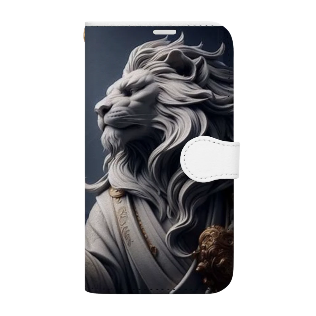 LEO　AND　STARSのLEOS  BRONZE STATUE Book-Style Smartphone Case