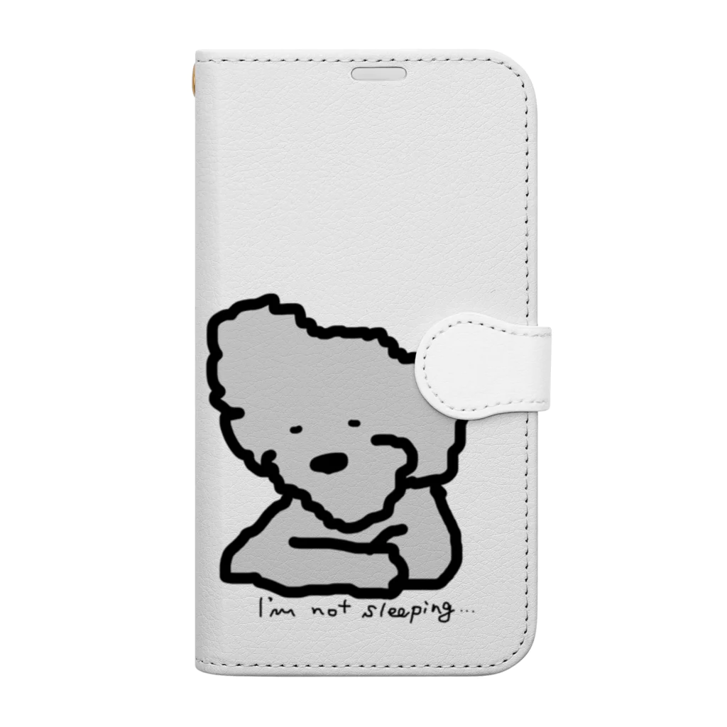 カール亭の寝てたのに寝てないという犬 Book-Style Smartphone Case