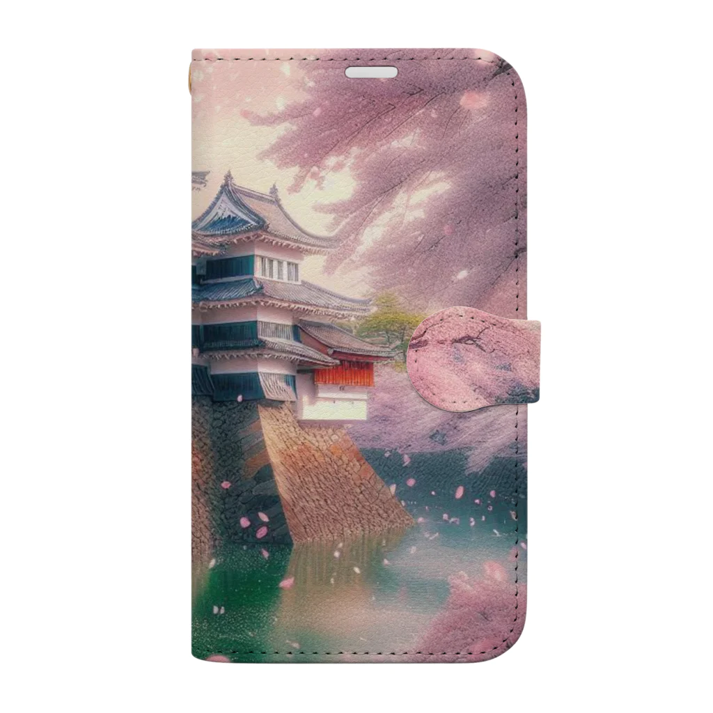 ANTARESの桜にお城 Book-Style Smartphone Case