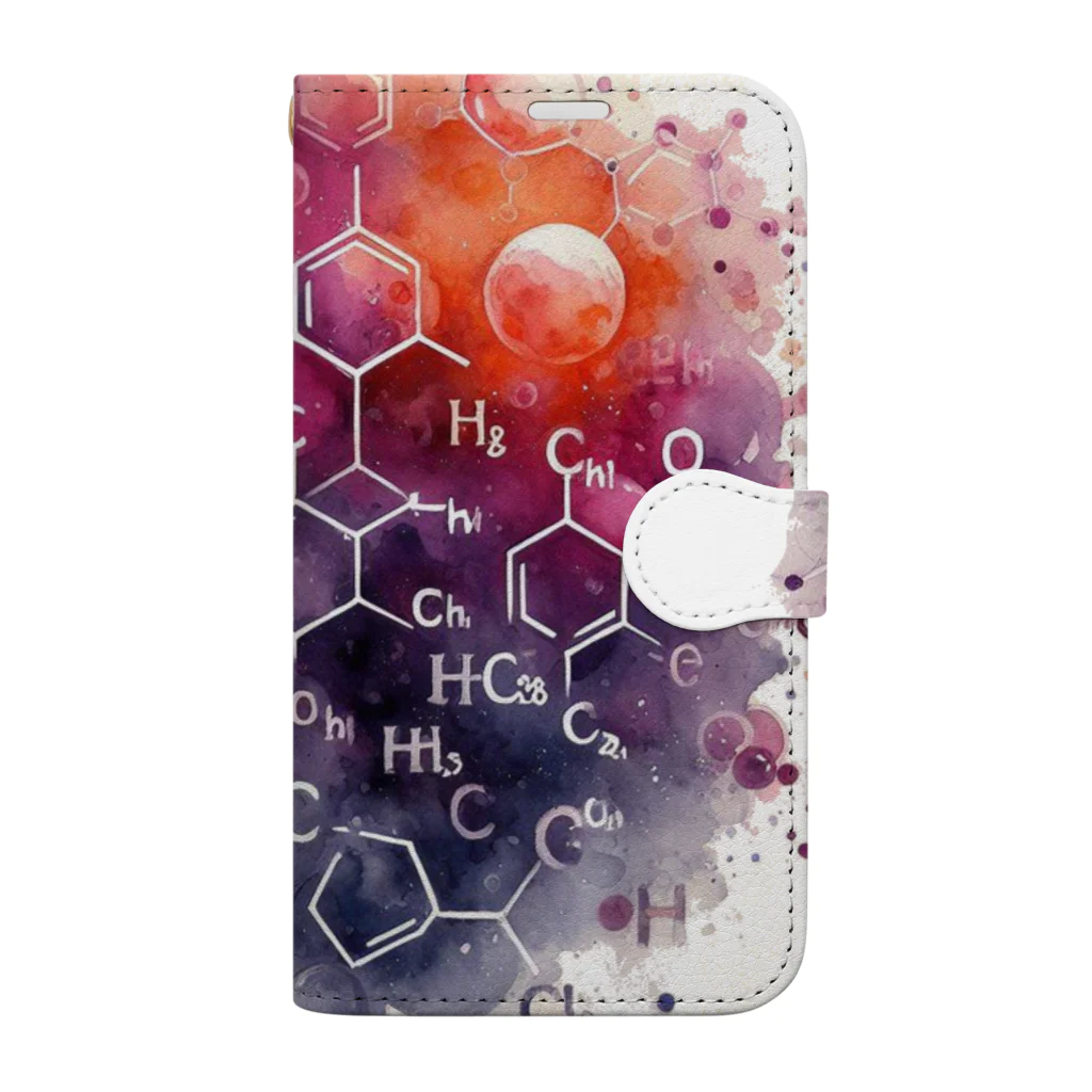 science closet（科学×ファッション）の惑星の化学反応式 Book-Style Smartphone Case
