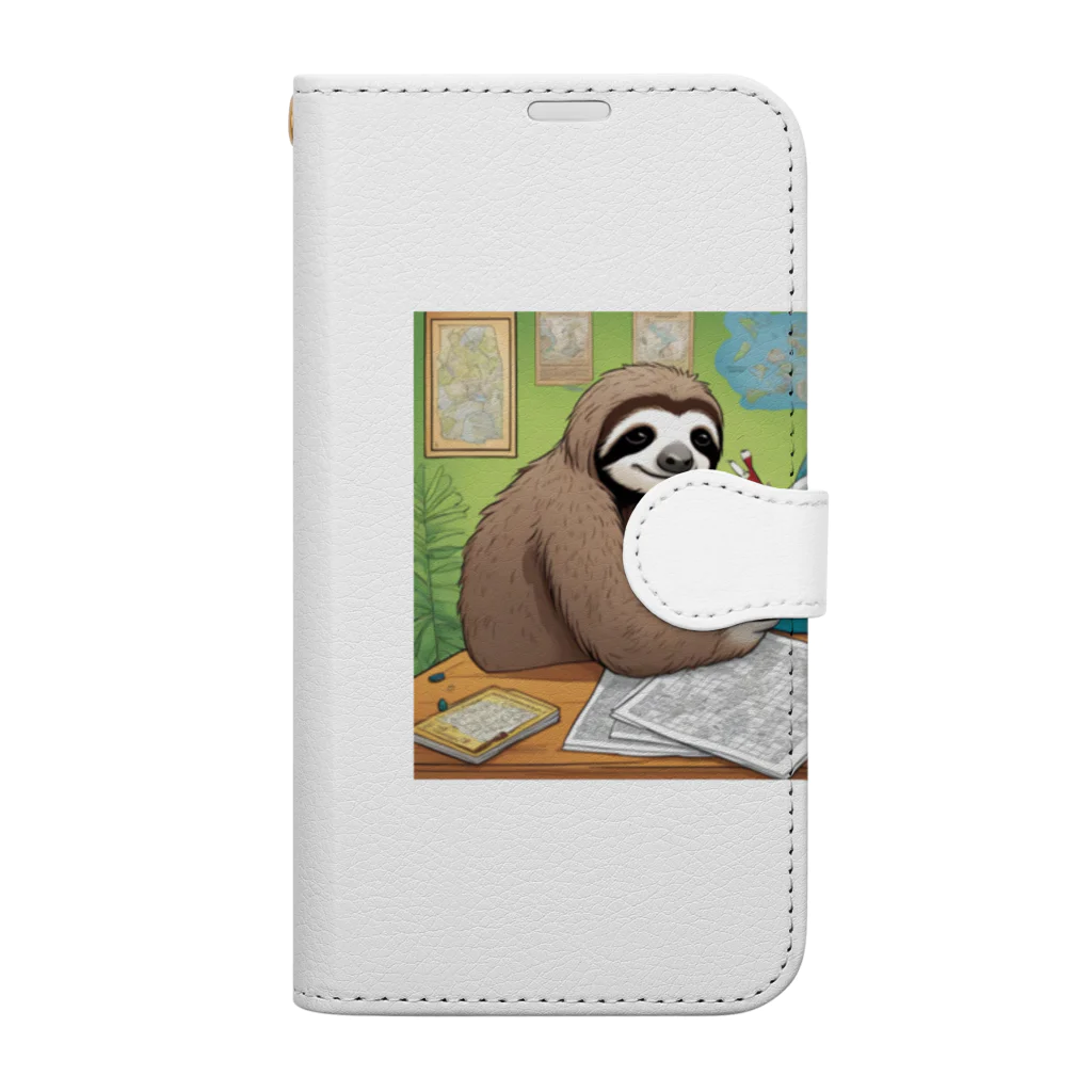 hobopoの"A Sloth Trying Various Things"  Book-Style Smartphone Case