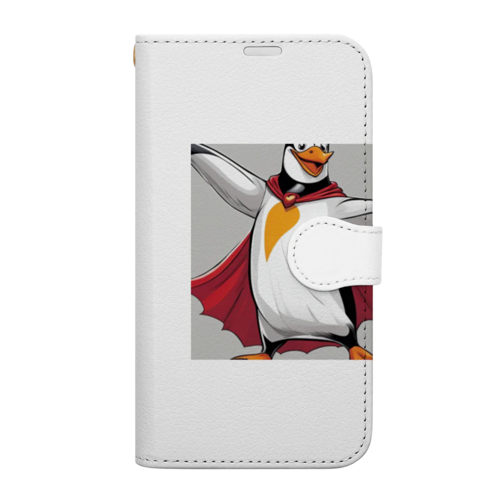 hypudgyのスーパーヒーローペンギン A  Book-Style Smartphone Case