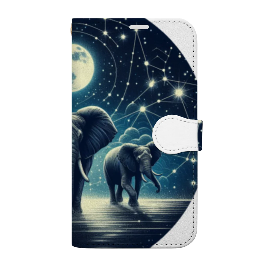 FUMYのNight  Elephant Symphonic Book-Style Smartphone Case