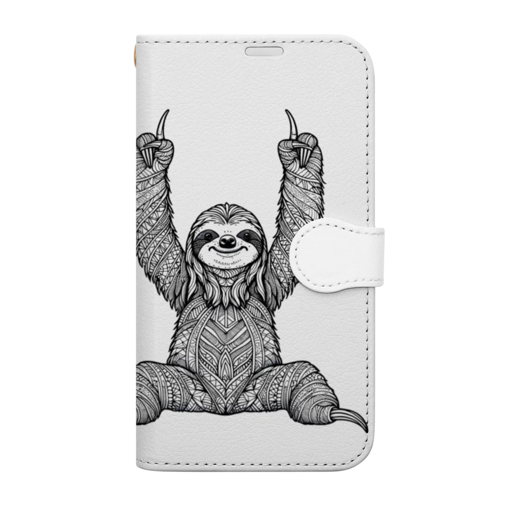 イケイケアニマルsのジオナマケモノ Book-Style Smartphone Case