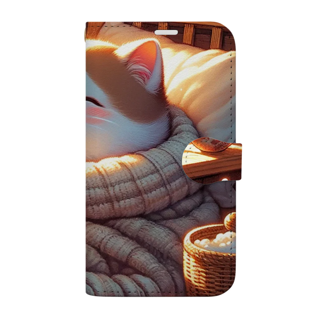 Cat-To-Critter-Fashionのほのぼのな猫 Book-Style Smartphone Case