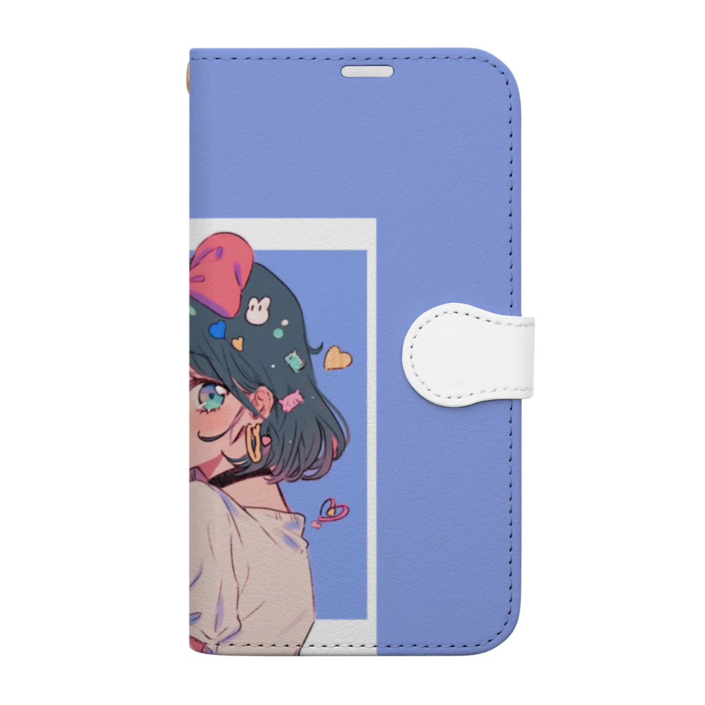 reとのりぼん Book-Style Smartphone Case