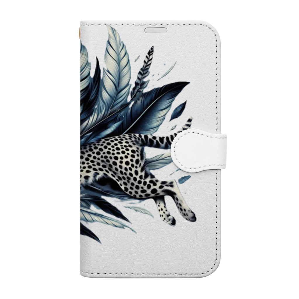 FUMYのフェザーランナーcheetah Book-Style Smartphone Case