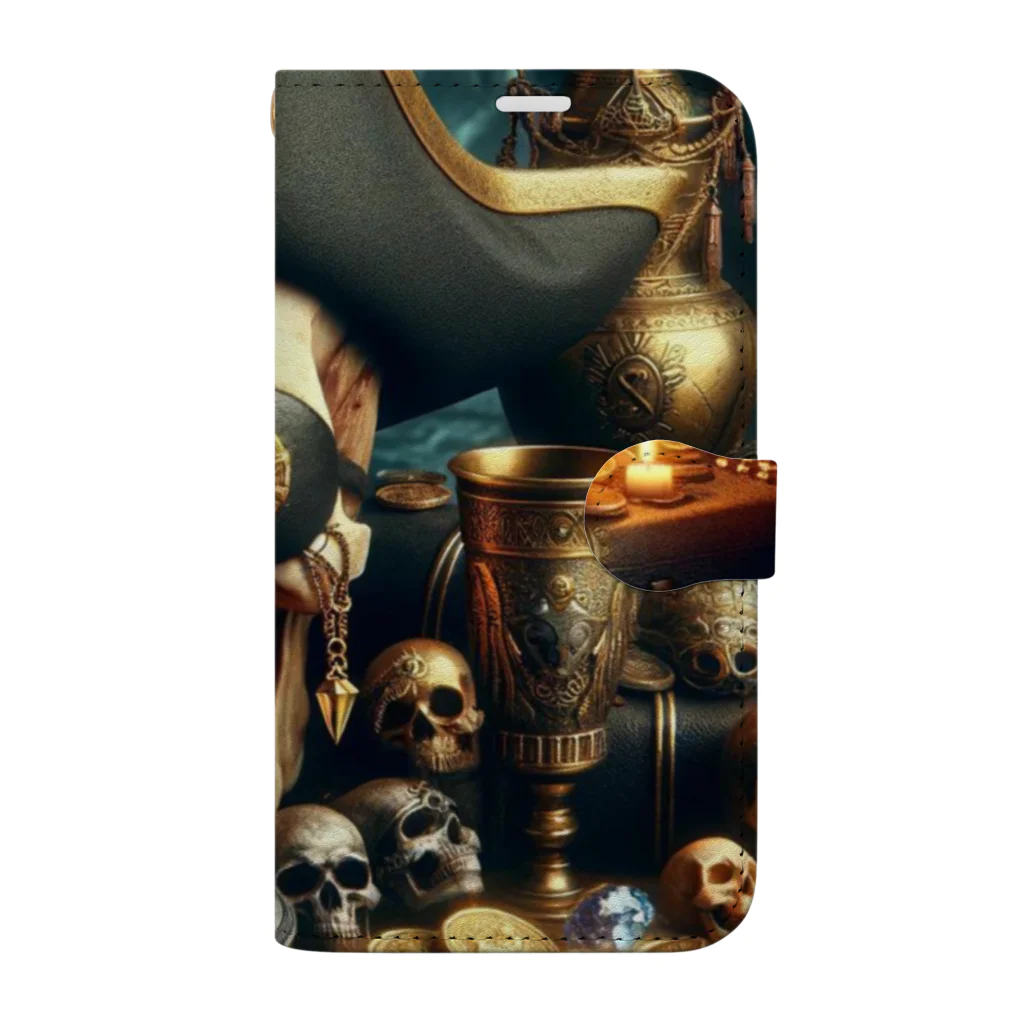 NikuQAIのShadowed Treasures: The Pirate's Legacy Book-Style Smartphone Case