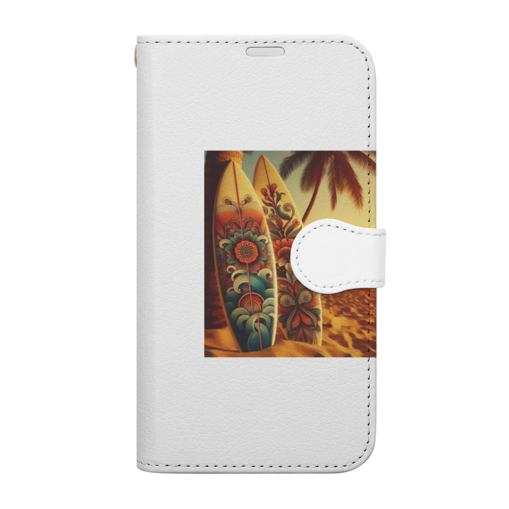 Lovers-chapelのレトロサーフボード Book-Style Smartphone Case