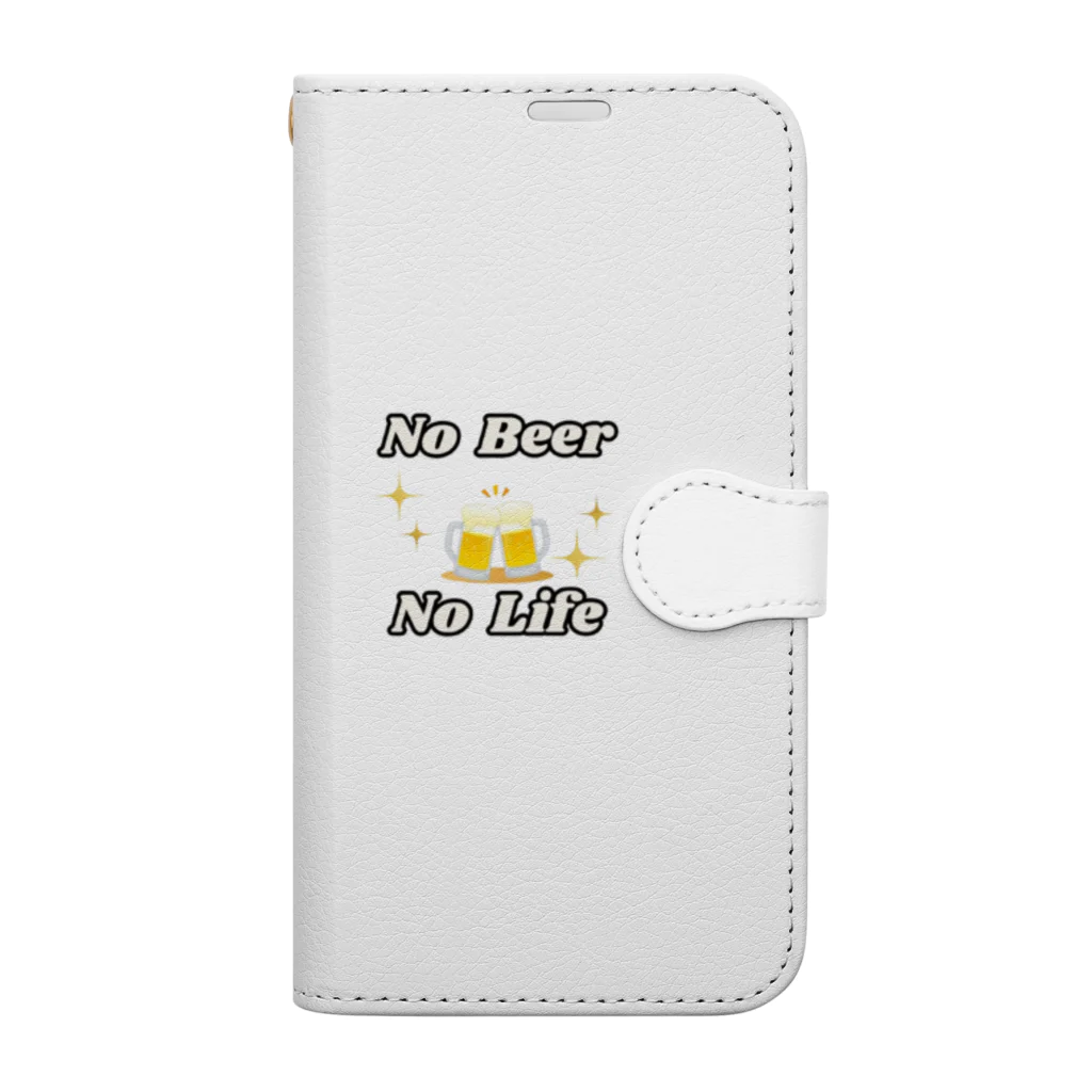 monkeyGのNO Beer　NO Life Book-Style Smartphone Case