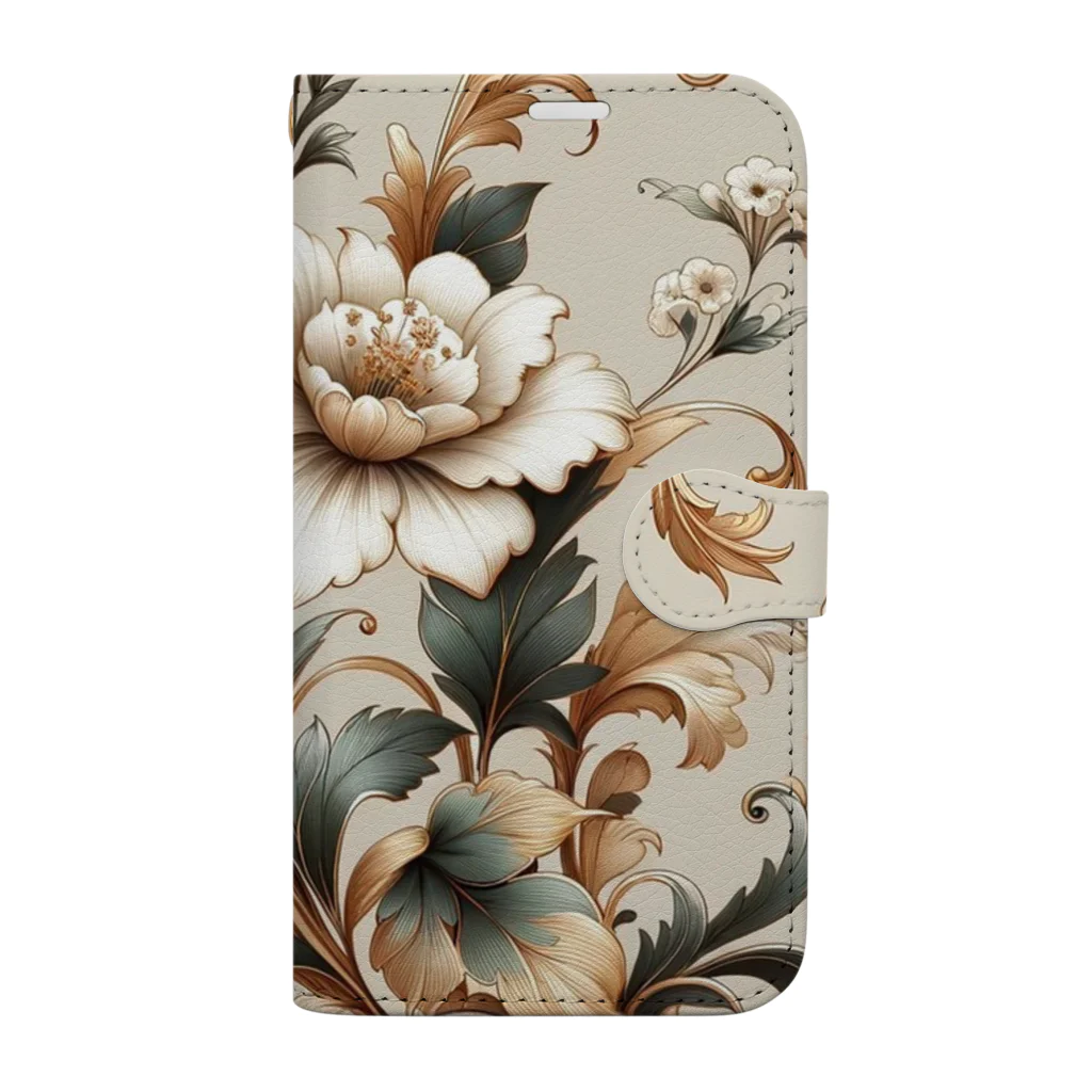 masa_innovatorのElegant Florals 手帳型スマホケース