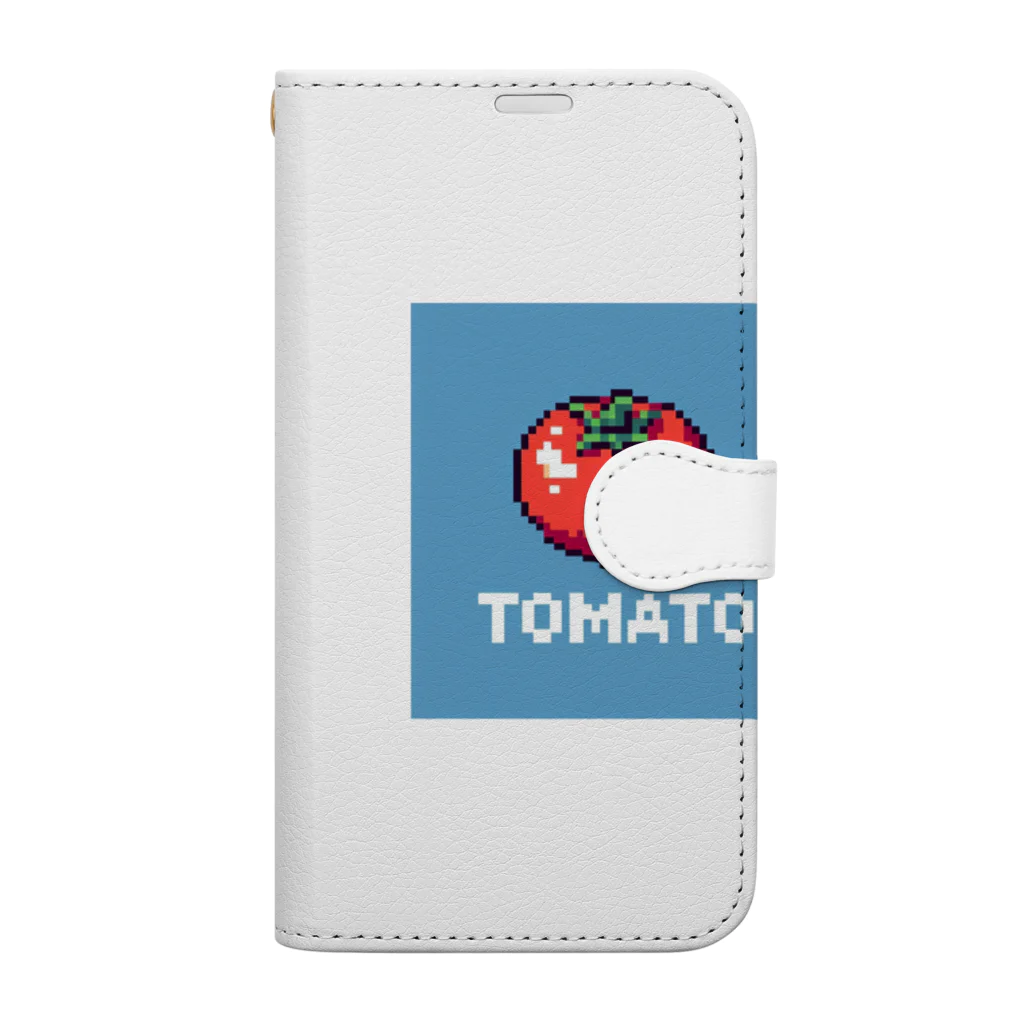 ドット絵調理器具のドット絵「とまと」 Book-Style Smartphone Case