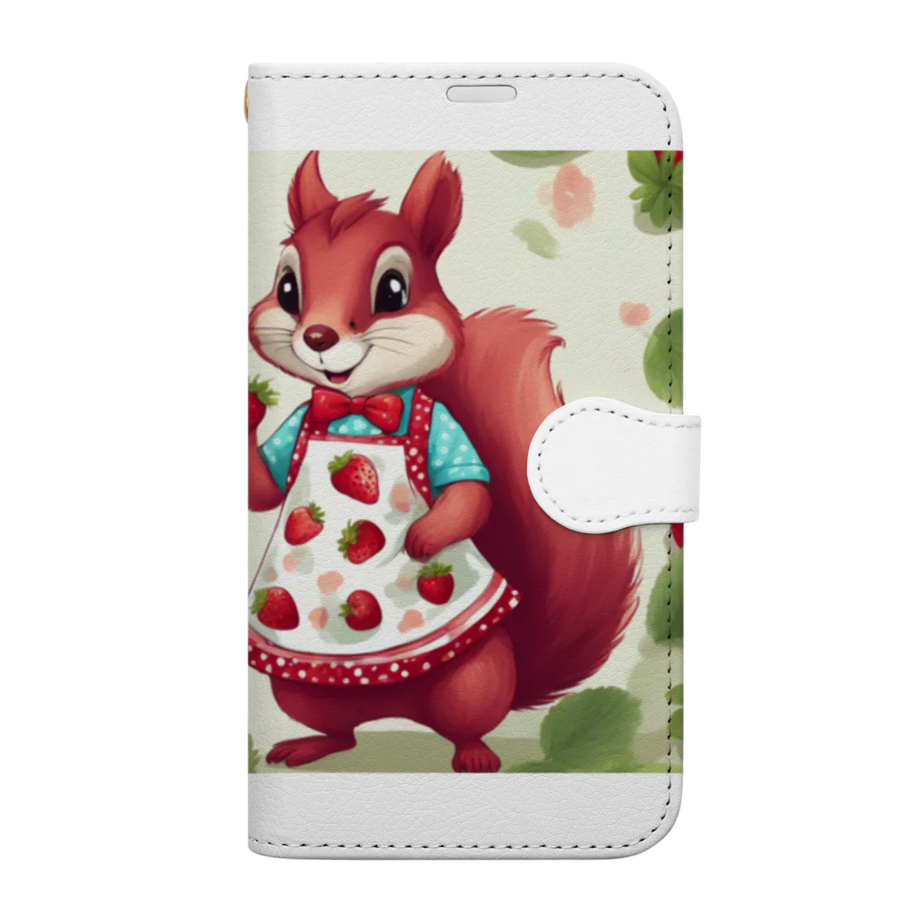 mari0909の可愛らしいシマリス Book-Style Smartphone Case