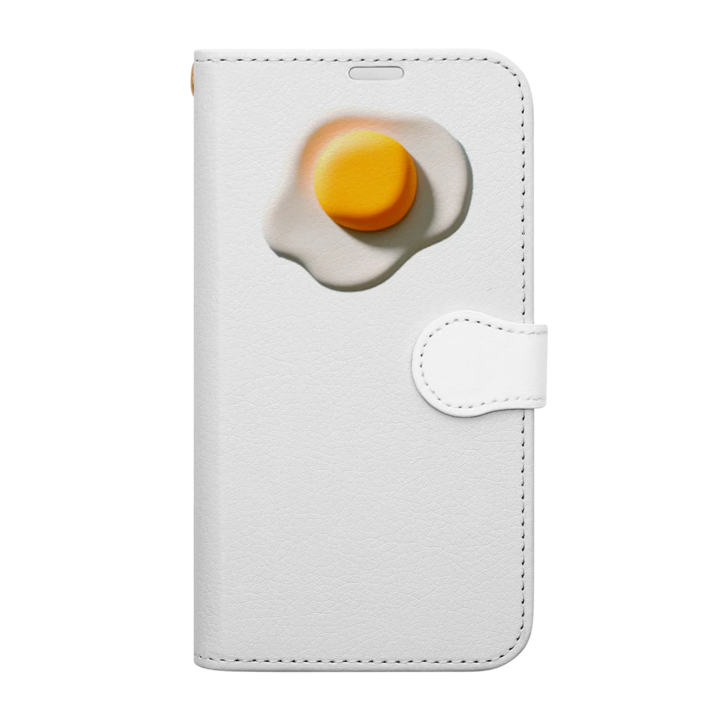 クレイアートグッズの【しゅんち堂】の目玉焼き Book-Style Smartphone Case
