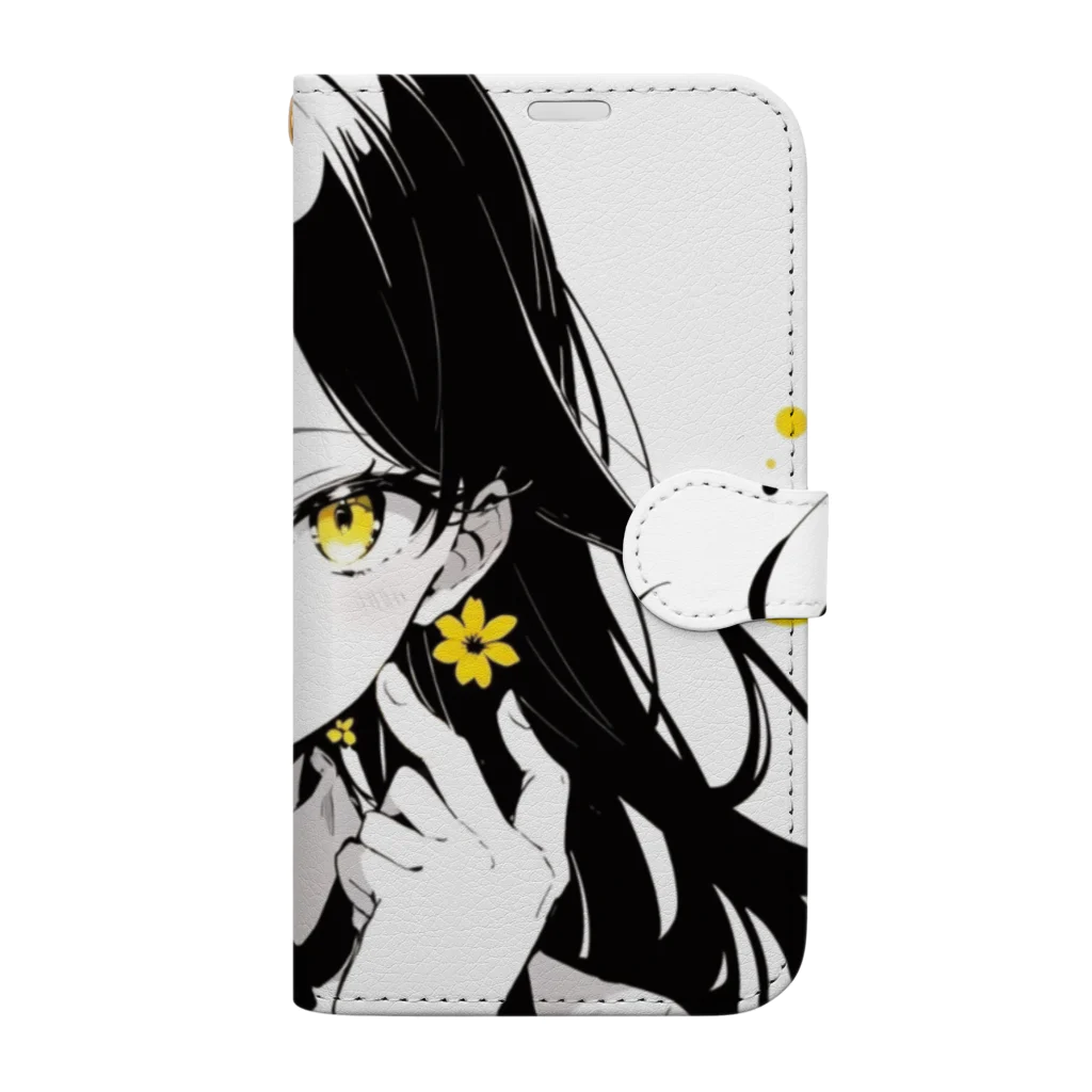 uinoe（ウイノエ）の憂いのスポットカラー Book-Style Smartphone Case