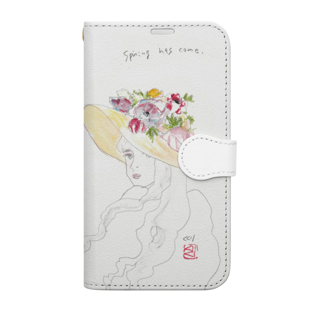 kukuri1957のお店のspring has come. Book-Style Smartphone Case