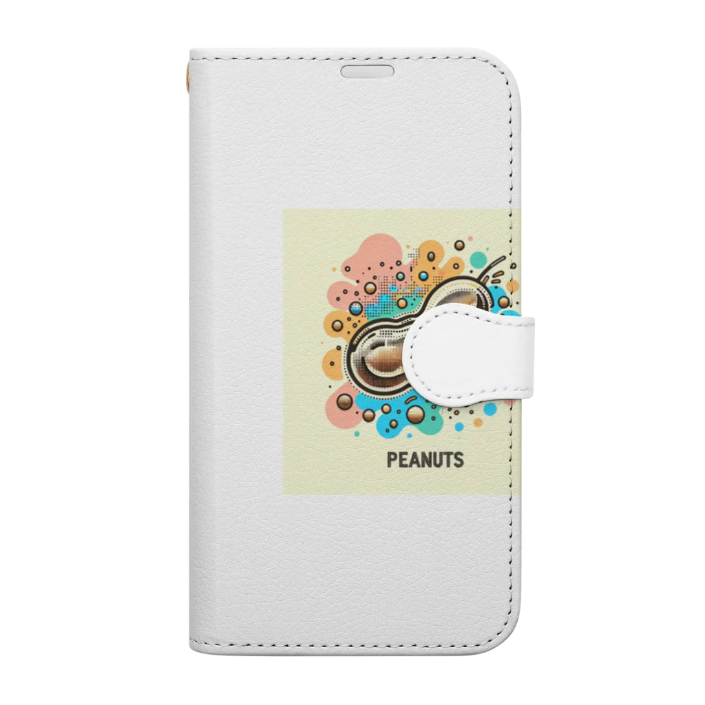 ドット絵調理器具のドット絵「ピーナッツ」 Book-Style Smartphone Case