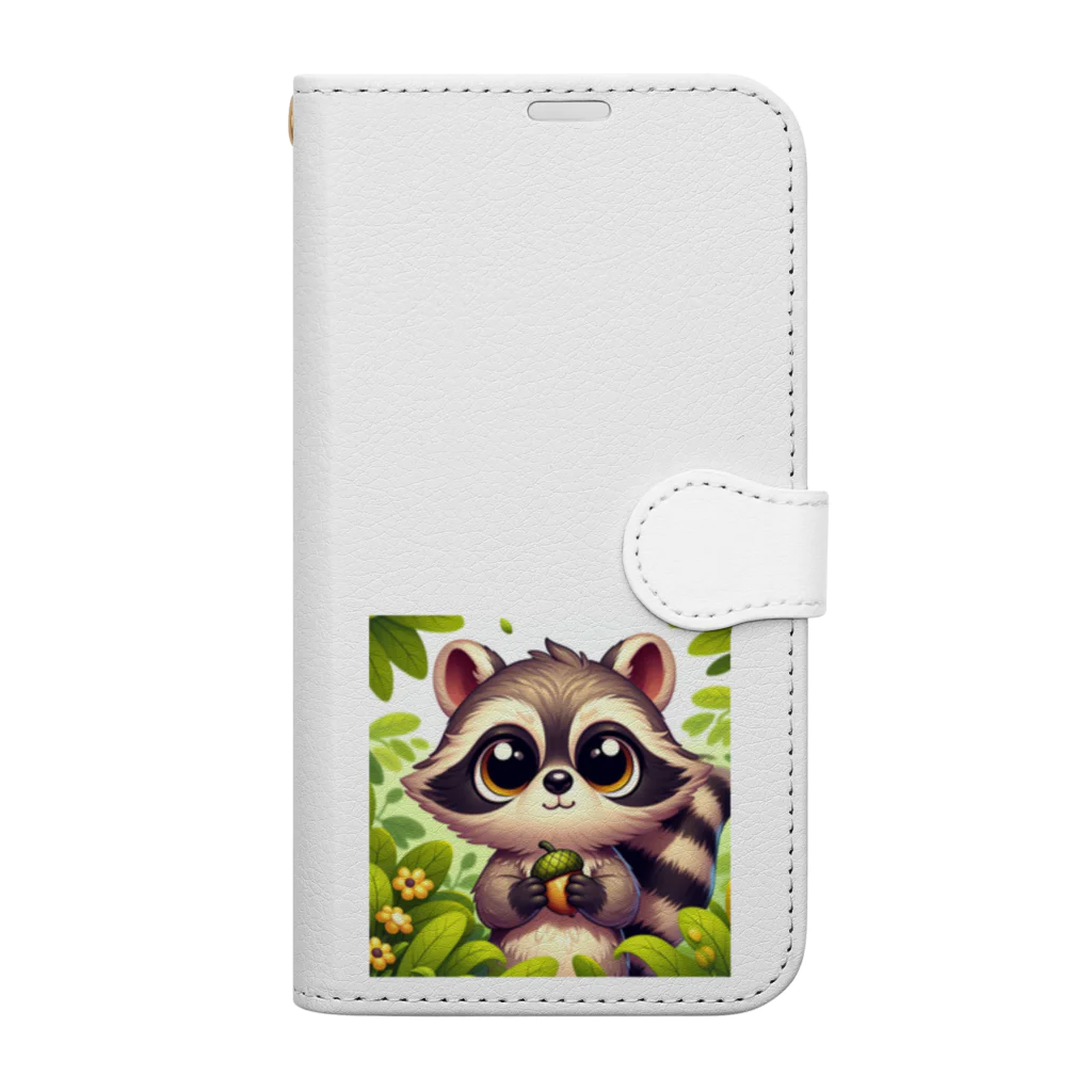 redpanda_pandaのうるうるあらいぐま Book-Style Smartphone Case