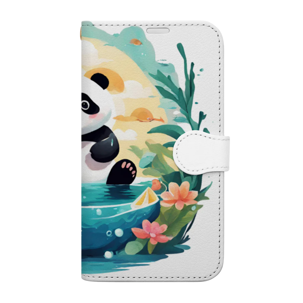 waterpandaの水辺のパンダ Book-Style Smartphone Case
