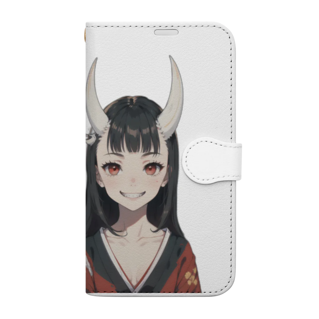 akakasakaの鬼娘 Book-Style Smartphone Case