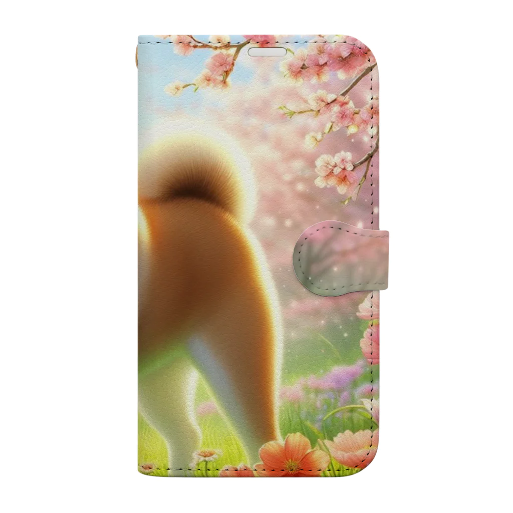 ANTARESの春の柴犬の冒険 Book-Style Smartphone Case