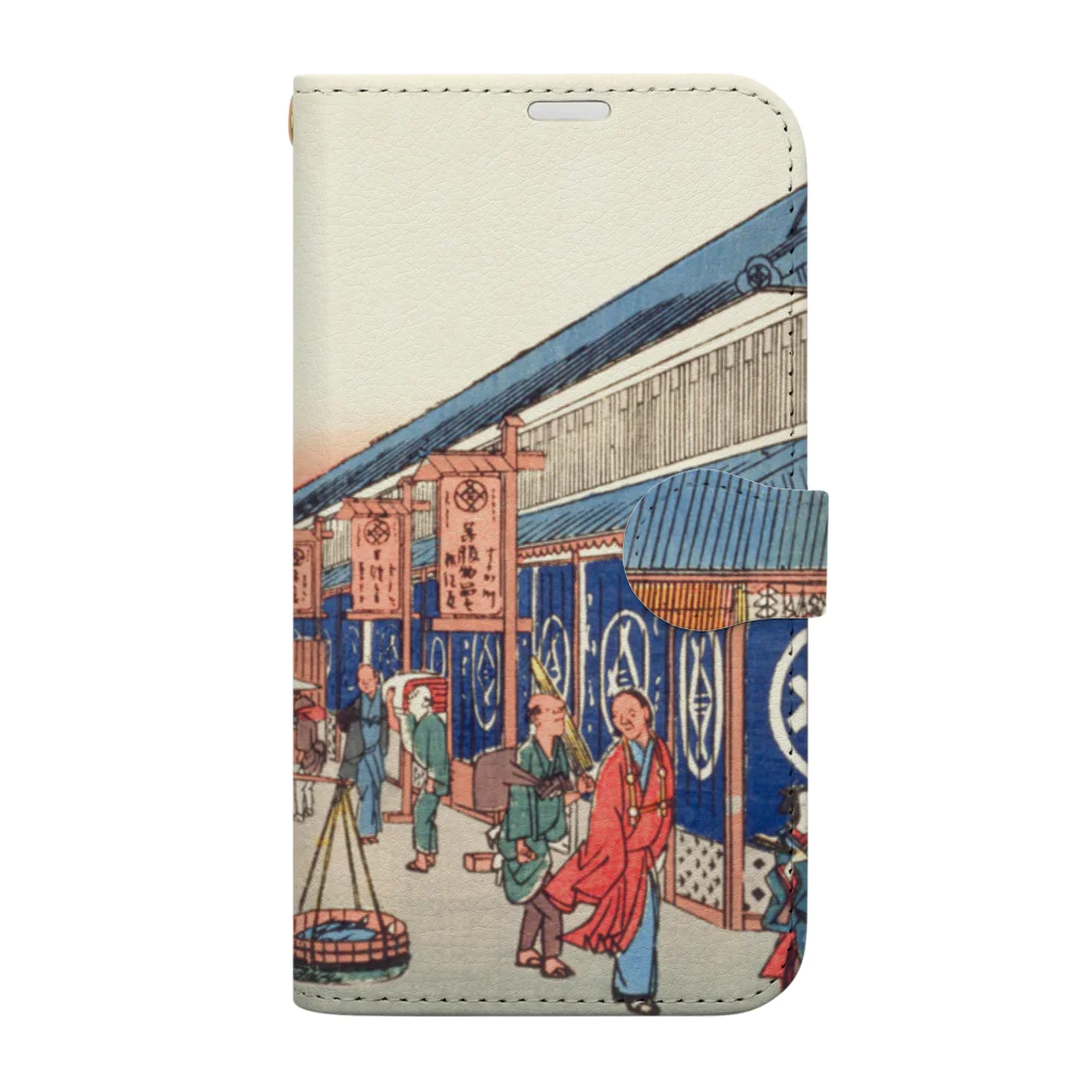 浮世絵ショップ のどぐろ　UKIYOE SHOP NODOGUROの東都名所　駿河町之図 / Famous Places in the Eastern Capital - Illustration of Suruga Town Book-Style Smartphone Case