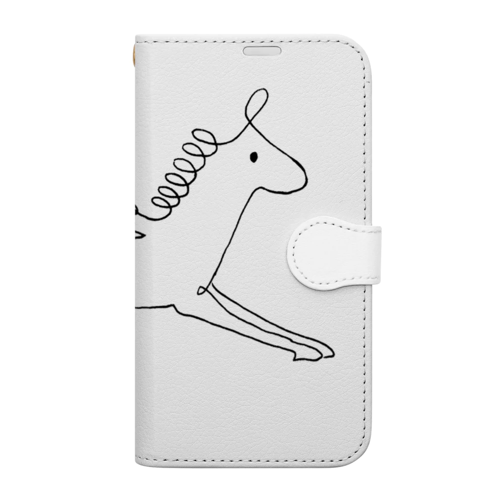 seki_takoyakiの走る馬くん Book-Style Smartphone Case