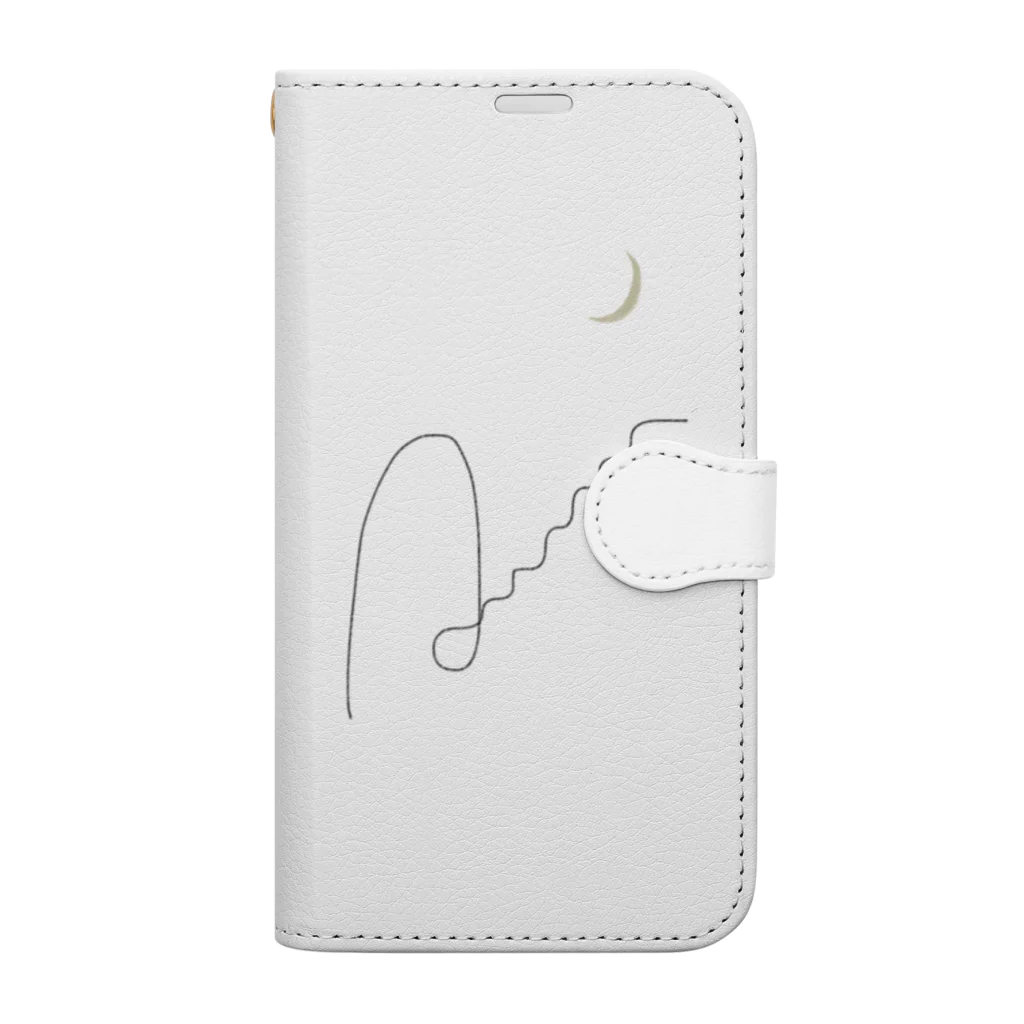 rilybiiの🌙 Entrance and stairs to the moon . Book-Style Smartphone Case