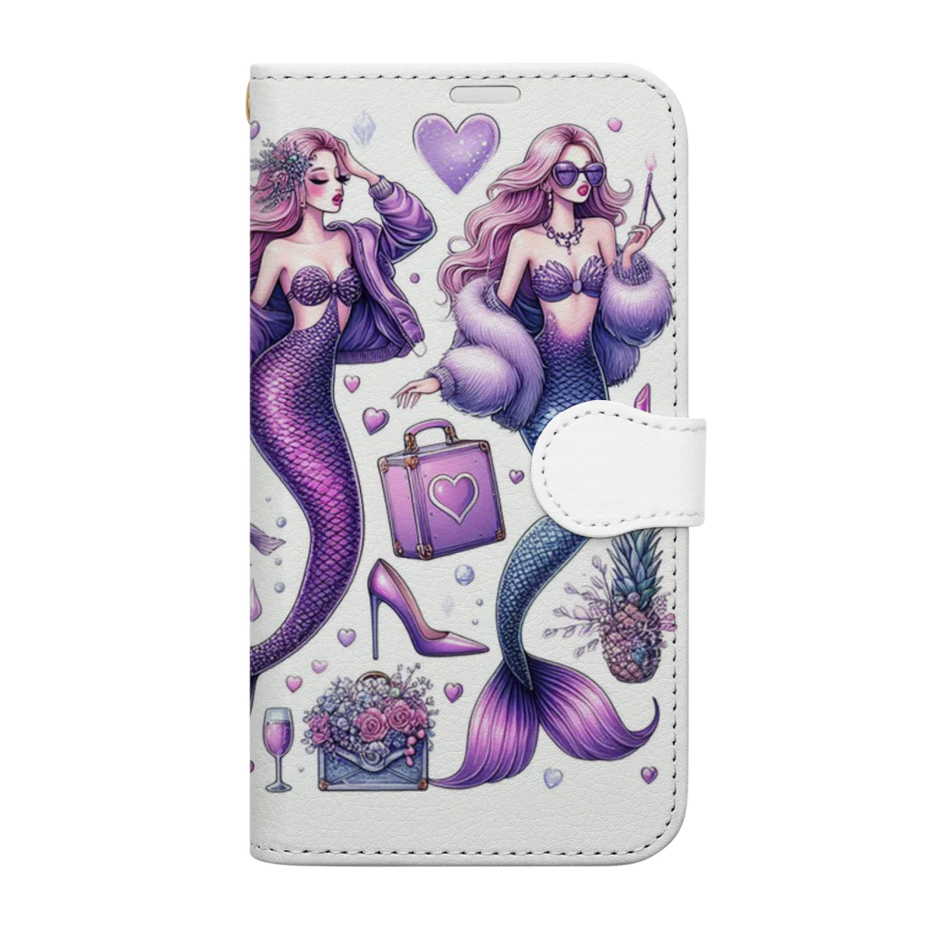 run-mermaidのセクシーマーメイド 手帳型スマホケース