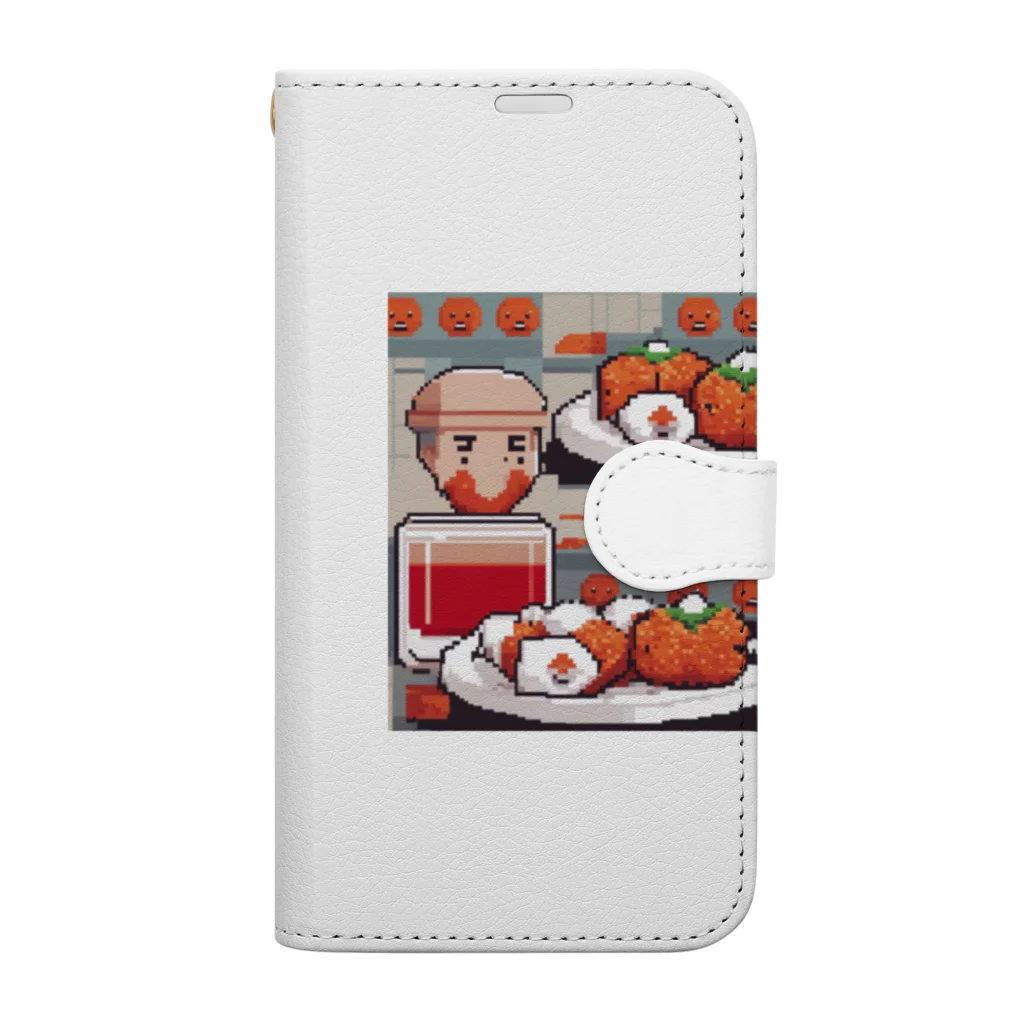 kawaiidoubututatiのいくらおにぎり Book-Style Smartphone Case