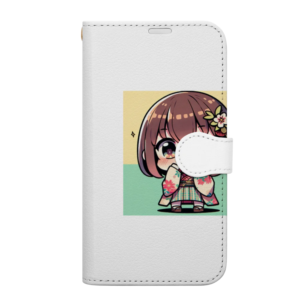 takecooの和服女子 Book-Style Smartphone Case