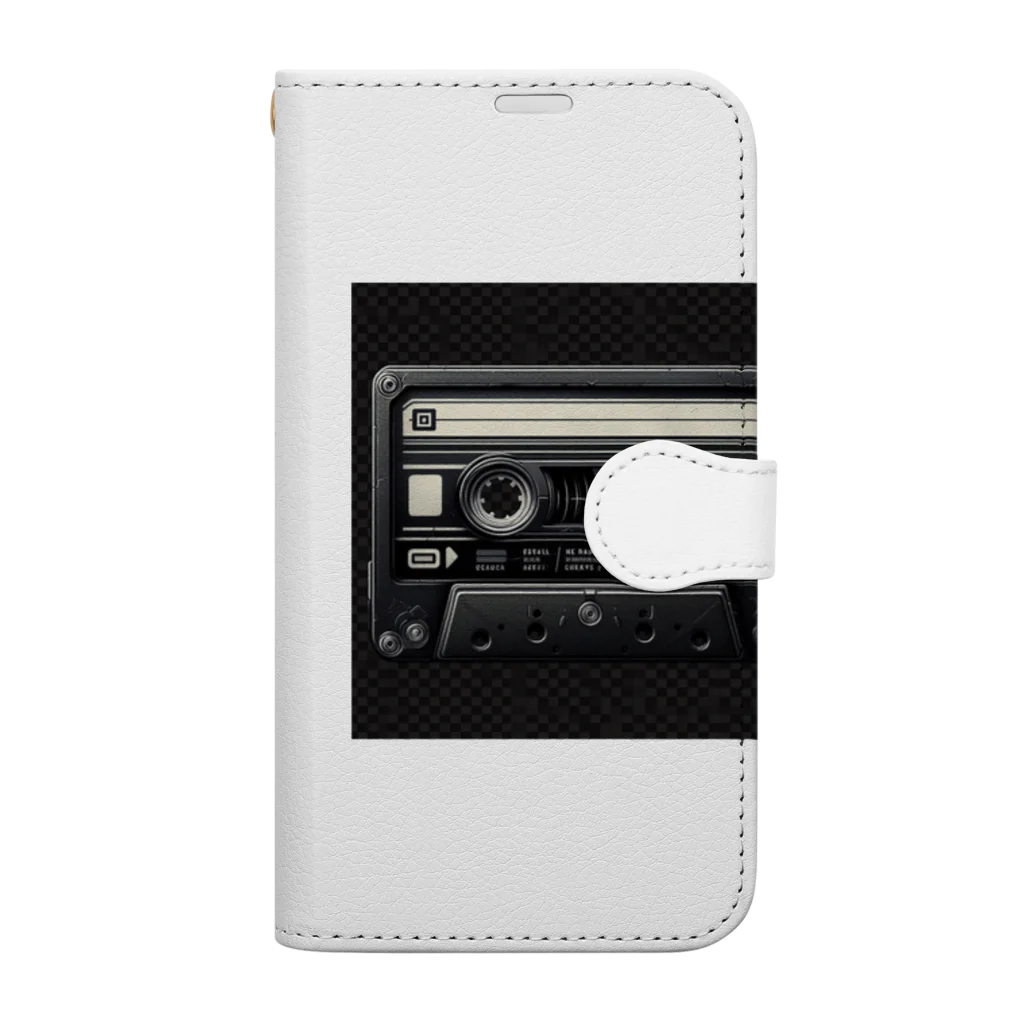 azul-KのカセットテープBLACK Book-Style Smartphone Case