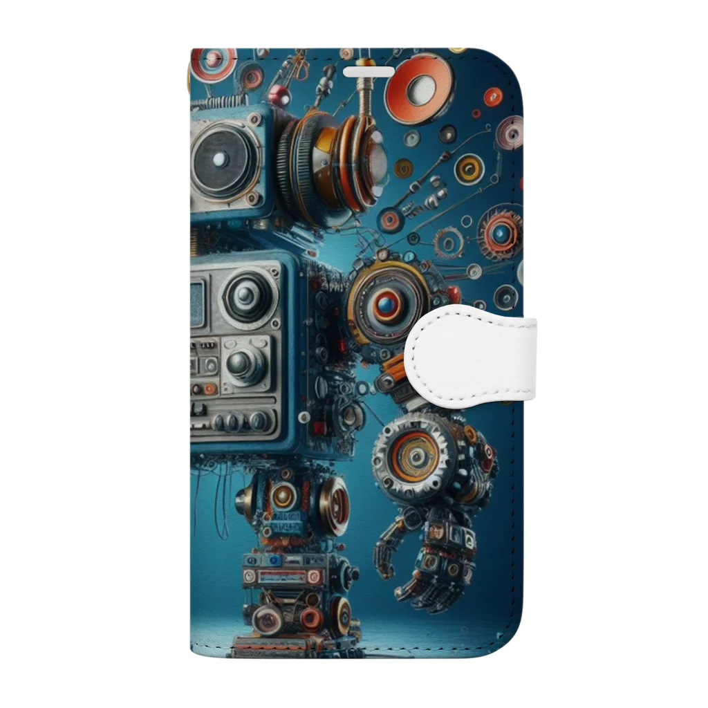 show0504のロボット Book-Style Smartphone Case