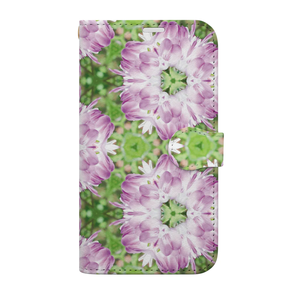 花と万華鏡の#08れんげ Book-Style Smartphone Case