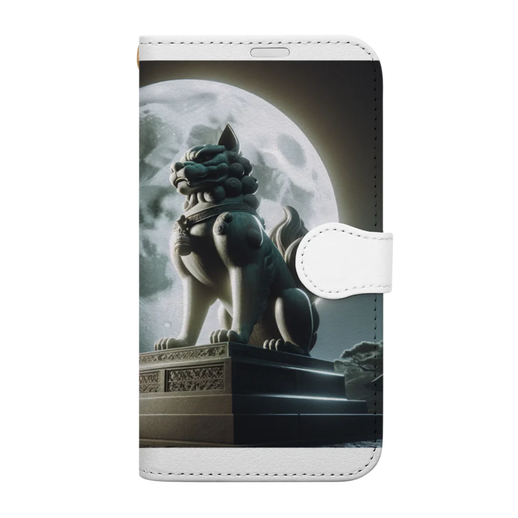 kenken-kenkenショップの月夜の狛犬 Book-Style Smartphone Case