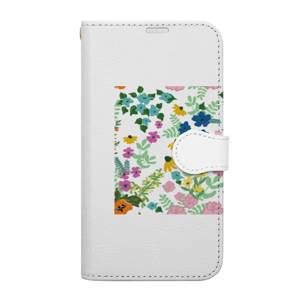 Happy Shopの爽やか花柄 Book-Style Smartphone Case