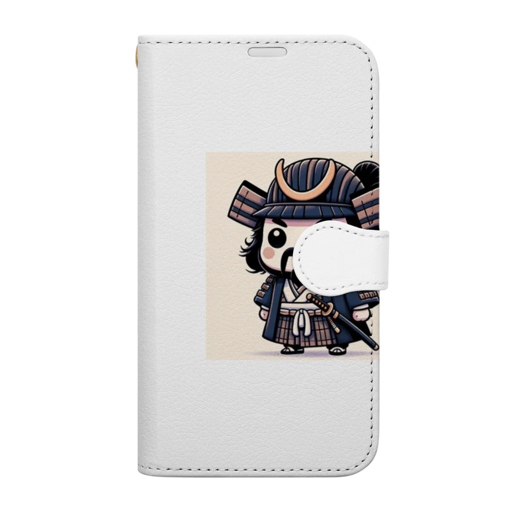 戦国時代マニアのデフォルメ小早川秀秋君 Book-Style Smartphone Case