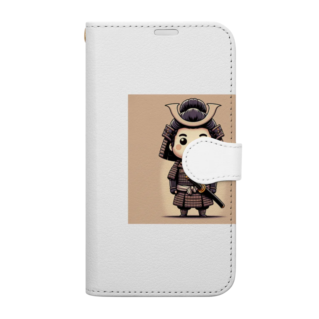 戦国時代マニアのデフォルメ北条氏康君 Book-Style Smartphone Case