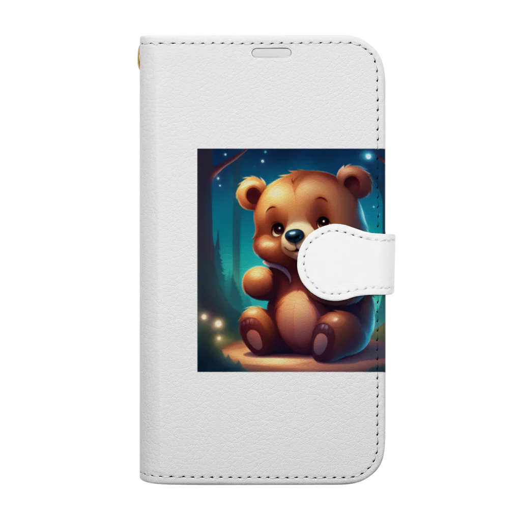 cute animal worldのかわいいクマさんワールド Book-Style Smartphone Case